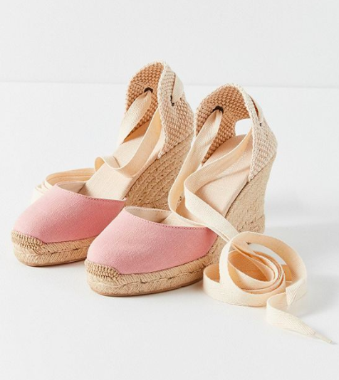 Soludos Tall Linen Wedge