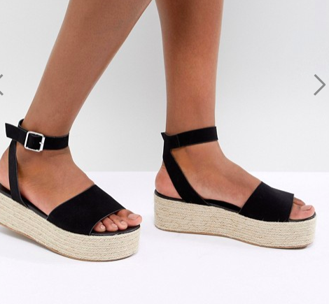 ASOS DESIGN Thea Espadrille Flatform Sandals