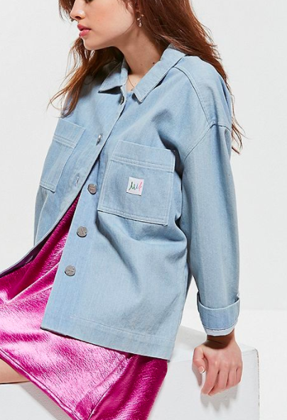 Made In Fleamadonna Button-Down Denim Jacket