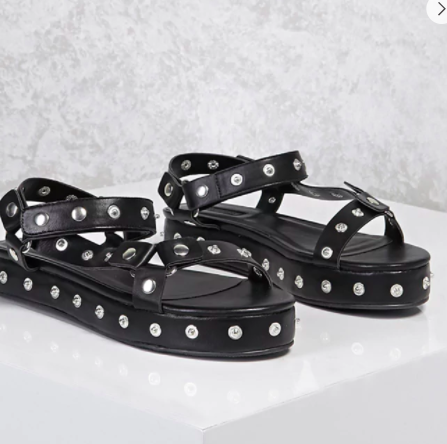 Forever 21 Studded Faux Leather Flatforms