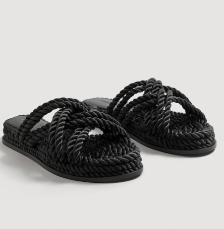 Mango Interwoven cord sandals