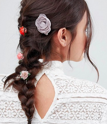 ASOS Pack of 4 Mixed Floral Hair Clips