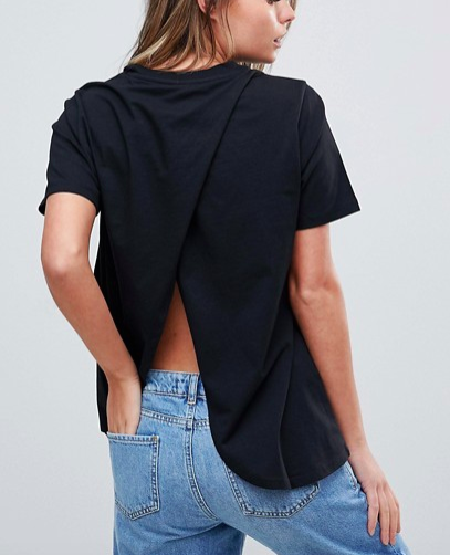 ASOS DESIGN T-Shirt with Wrap Back