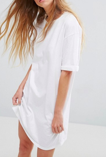 ASOS DESIGN ultimate t-shirt dress with rolled sleeves