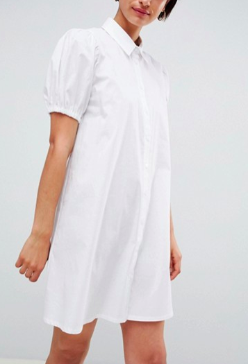 ASOS DESIGN cotton swing mini shirt dress