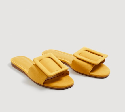 Mango Buckle flat sandals