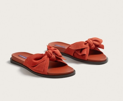 Mango Bow leather sandals