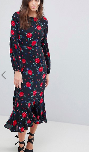 Fashion Union Maxi Prairie Dress With Balloon Sleeves