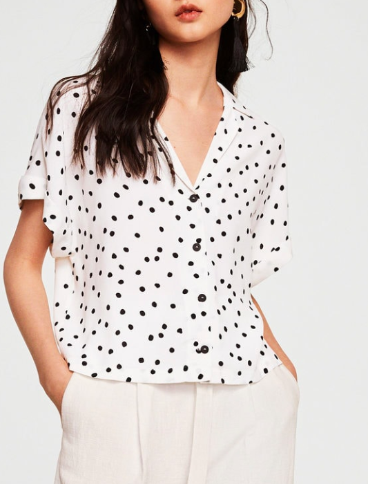 Mango Polka-dot print blouse