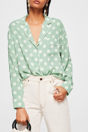 Mango Polka-dot blouse