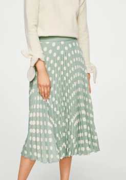 Mango Printed pleated skirt