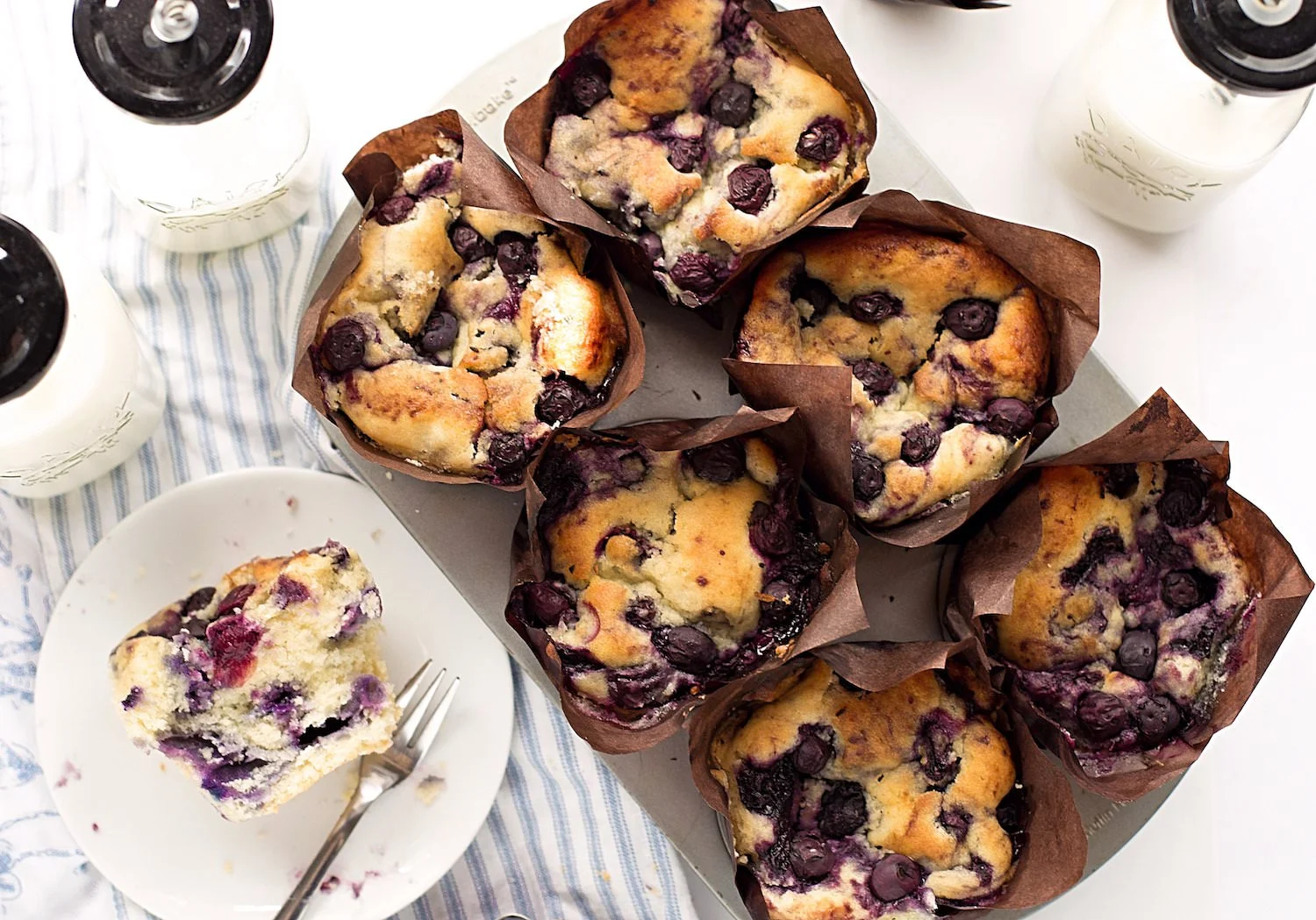 Fluffy Blueberry Jam Swirled Muffins Truffles And Trends