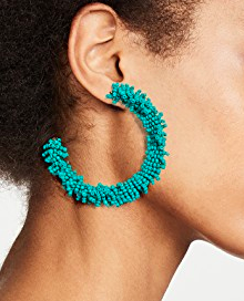 BaubleBar Large Beaded Hoop Earrings  