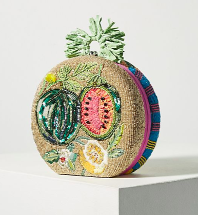 Anthropologie Fruit-Embellished Clutch