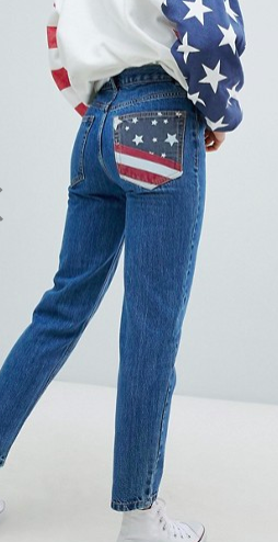 Pull&Bear Usa Flag Mom Jeans