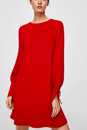 Mango Puffed sleeves dress