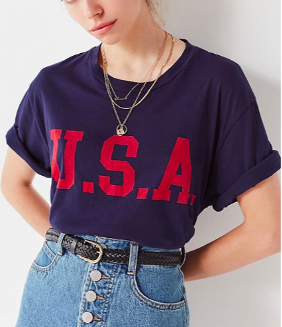 Truly Madly Deeply USA Cropped Tee