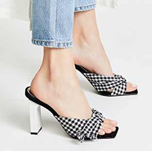 JAGGAR Knot Gingham Sandals  