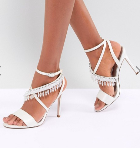 ASOS DESIGN Hydro Bridal Embellished Heeled Sandals