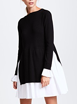 ENGLISH FACTORY Knit Combo Dress  