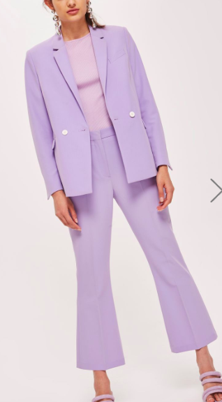 Topshop Cropped Double Breasted Suit