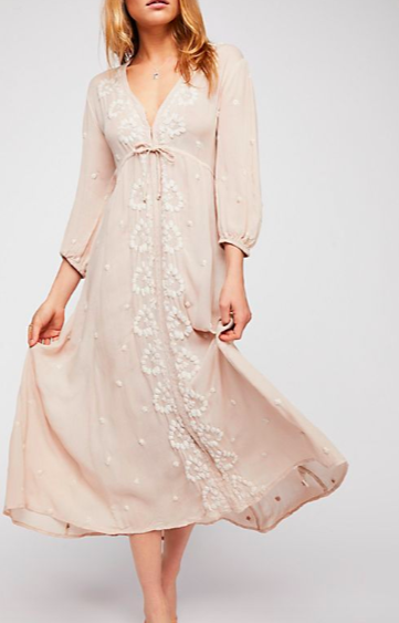 FP Embroidered Fable Midi Dress