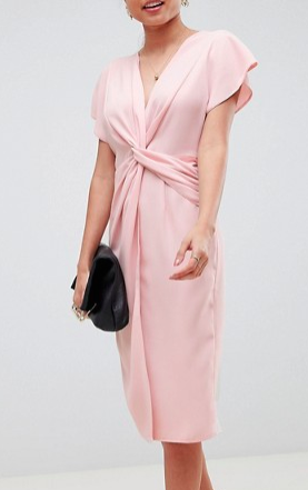 ASOS Twist Midi Dress with Kimono Sleeve