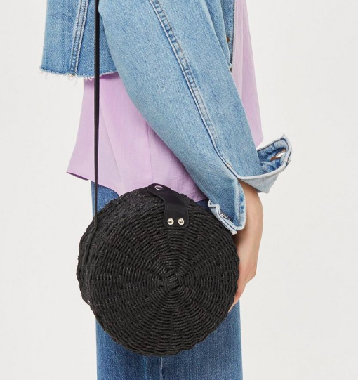 Barbar Straw Circle Cross Body Bag