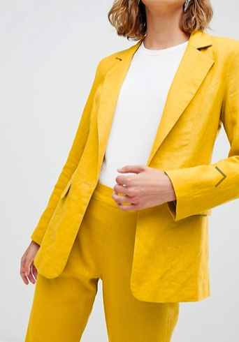 Unique 21 linen blazer two-piece