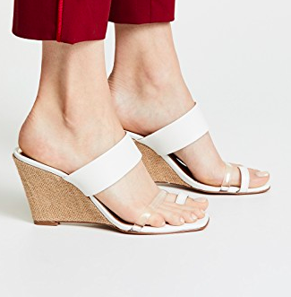 JAGGAR Wedged Strappy Toe Ring Sandals  