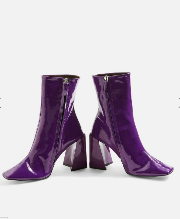 Topshop Harp Patent Ankle Boots