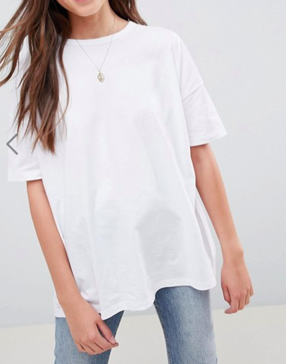 ASOS DESIGN super oversized t-shirt with drop shoulder in white
