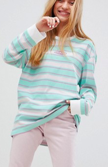 Puma Exclusive Oversized Organic Cotton Stripe Long Sleeve T-Shirt