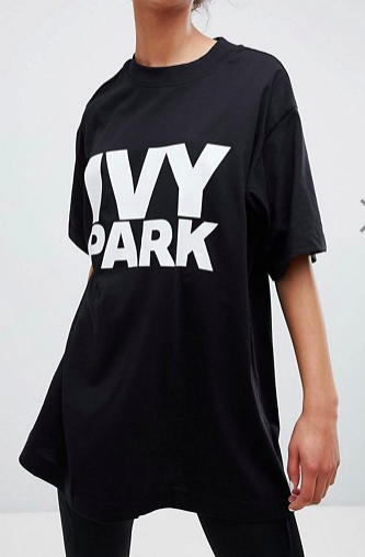 Ivy Park Oversized Logo T-Shirt In Black