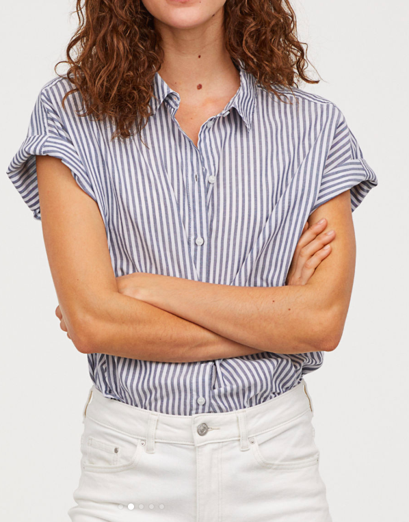 HM Short-sleeved Cotton Shirt