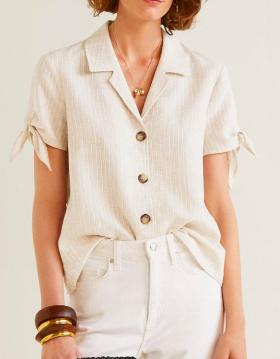 Mango Knots linen shirt