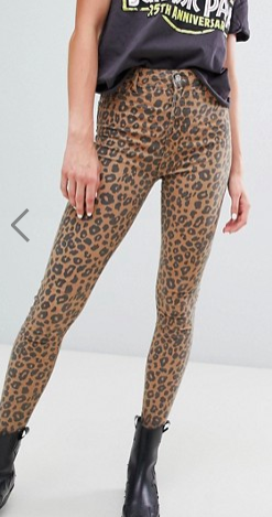 Bershka leopard skinny jean