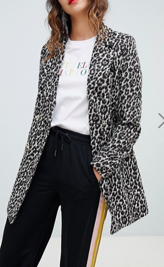 River Island leopard print coat