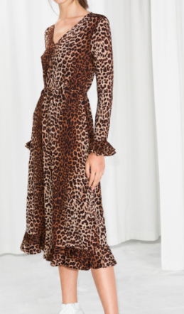 Stories Leopard Print Midi Dress