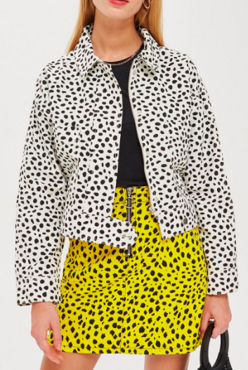 Topshop Monochrome Animal Print Shacket