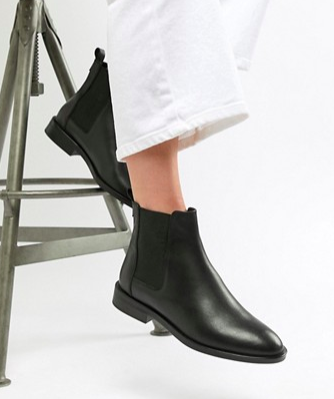 ASOS DESIGN Aura leather chelsea ankle boots