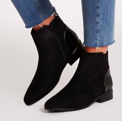 RIVER ISLAND Black ankle chelsea boot