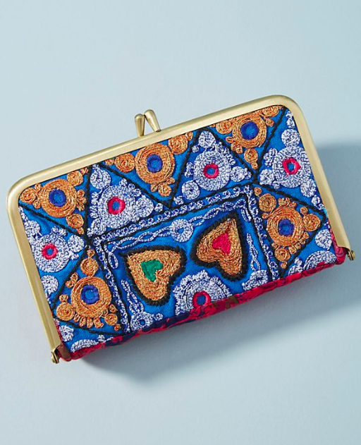 Anthropologie Moroccan Tile Print Clutch