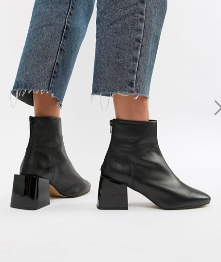 ASOS DESIGN Rome leather ankle boots