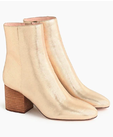 JCREW Sadie ankle boots in metallic gold