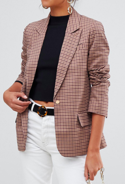 Oasis heritage check blazer in check