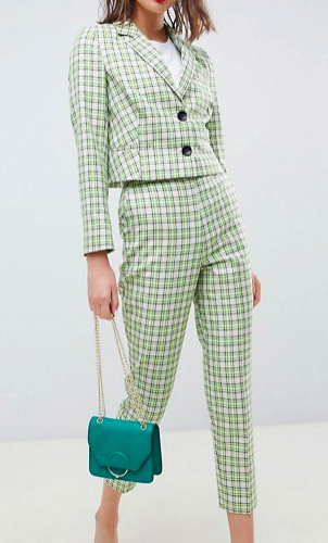 ASOS DESIGN tailored yellow and green check suit