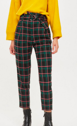 TALL Textured Check Tapered Trousers