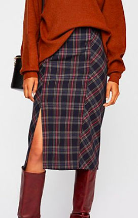 FP See You Glow Plaid Skirt