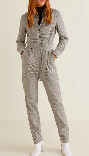 Mango Gingham check jumpsuit